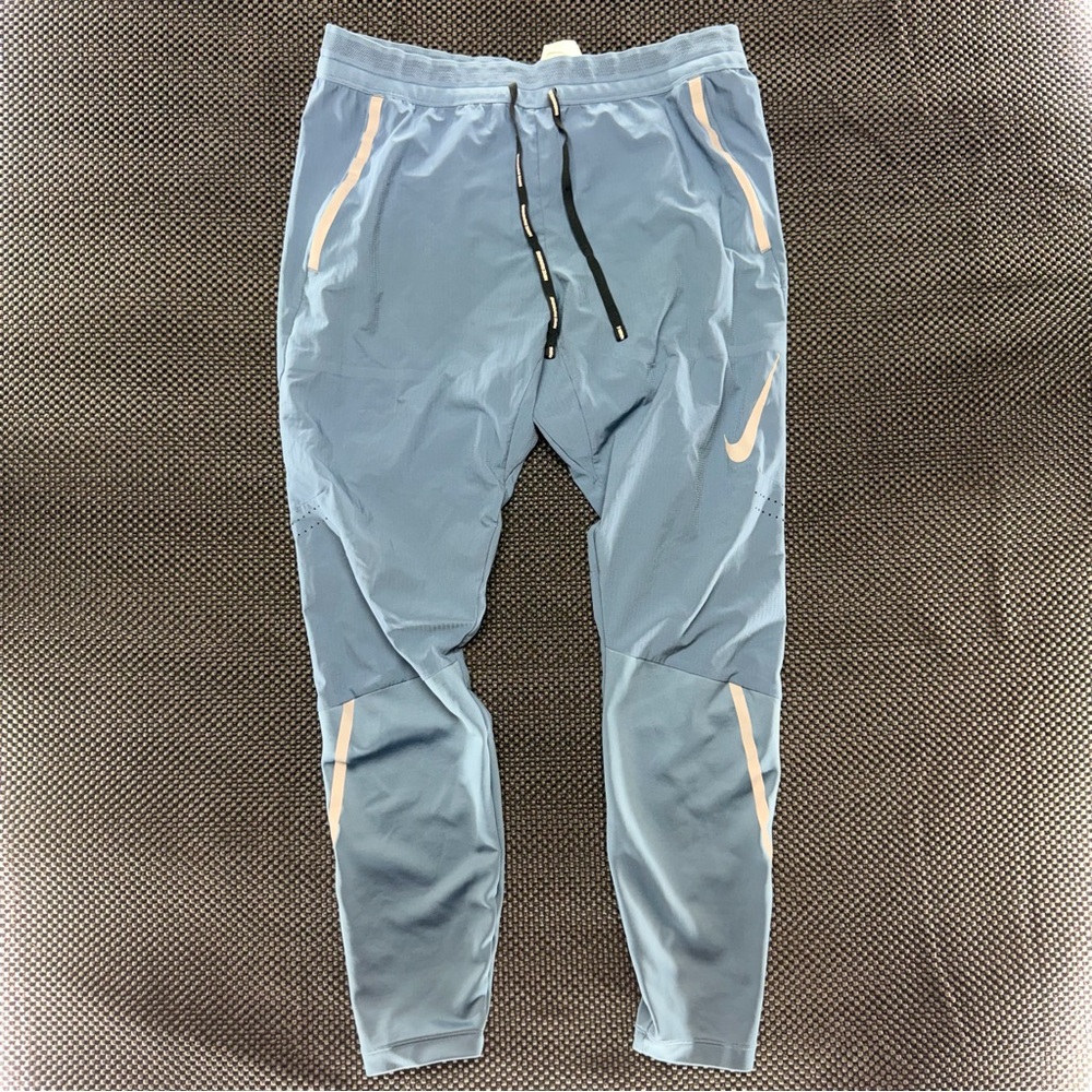 Nike Men’s Light Blue Jogger Sweatpants with Pale Pink Accents